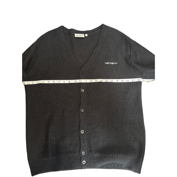 CARHARTT Work In Progress Manford Cardigan in Black Sz Small - Picture 5 of 8